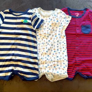 3 Pack Baby Boy Rompers